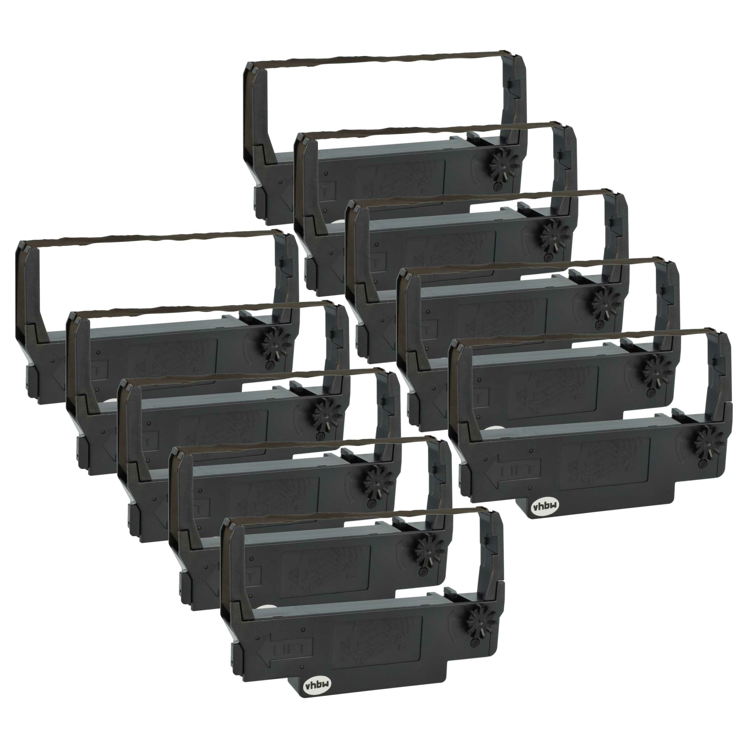 10x Fita de Tinta Compatível Epson C43S015451, 655N para Impressoras Hyundai Matricial e Recibos - Violeta vhbw