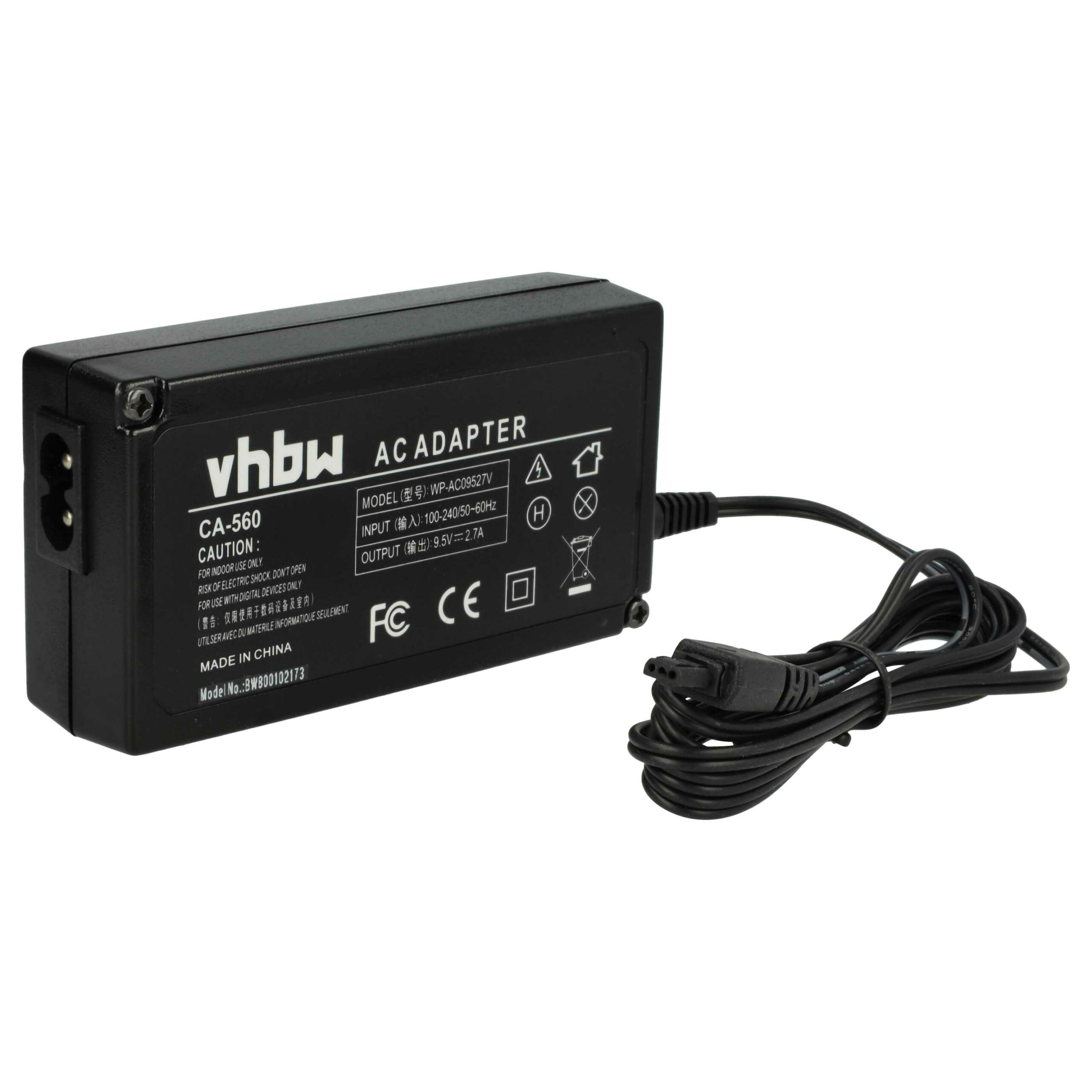 Adaptador de Alimentação vhbw Substitui CA-560 para Câmara - 2 m