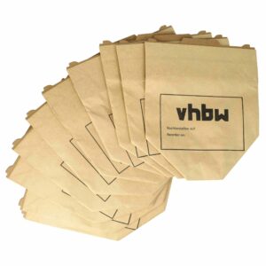 Pack 10x Sacos para Aspirador vhbw compatível Menalux 6971P Vorwerk - Papel