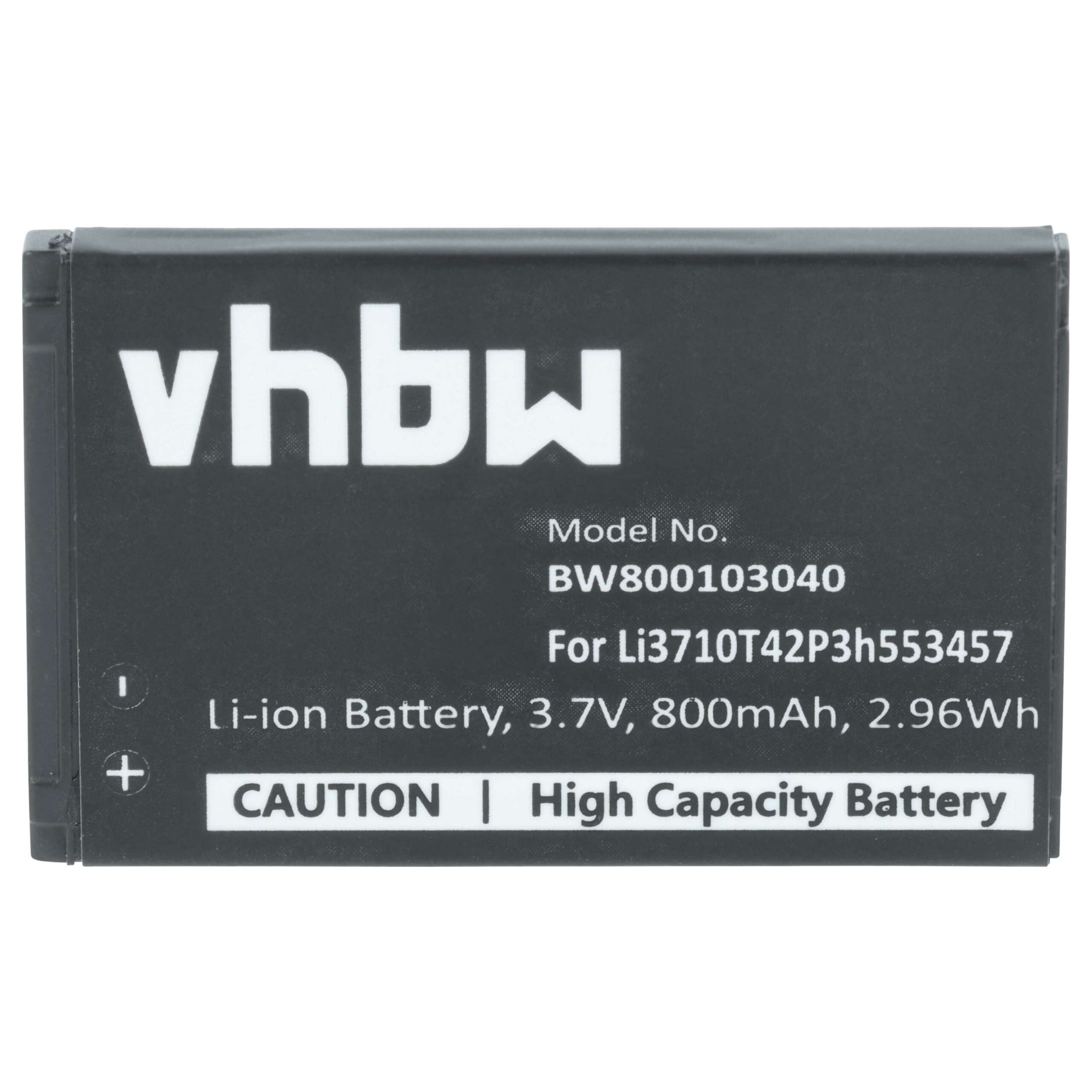 Bateria vhbw para ZTE Li3710T42P3h553457, LI3709T72P3H553447 - 800 mAh 3.7 V Li-Ion - Image 3
