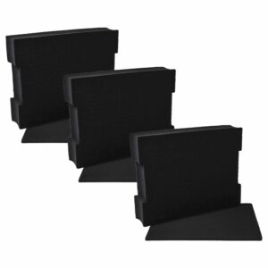 Jogo de 3 Insertos em Espuma com Painel Base compatível com Caixa de Ferramentas Bosch - Substituição para Bosch 1600A001S1