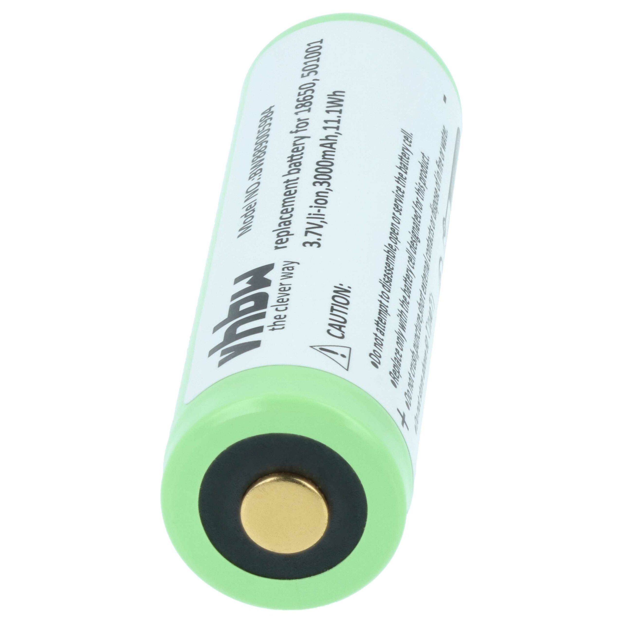 Bateria vhbw 3x Li-Ion 3.7V 3Ah para Lanternas Ledlenser, Fenix, Olight e EagleTac - Image 4