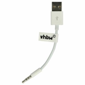 Cabo USB de Carregamento e Dados para Apple iPod Shuffle - vhbw 10 cm