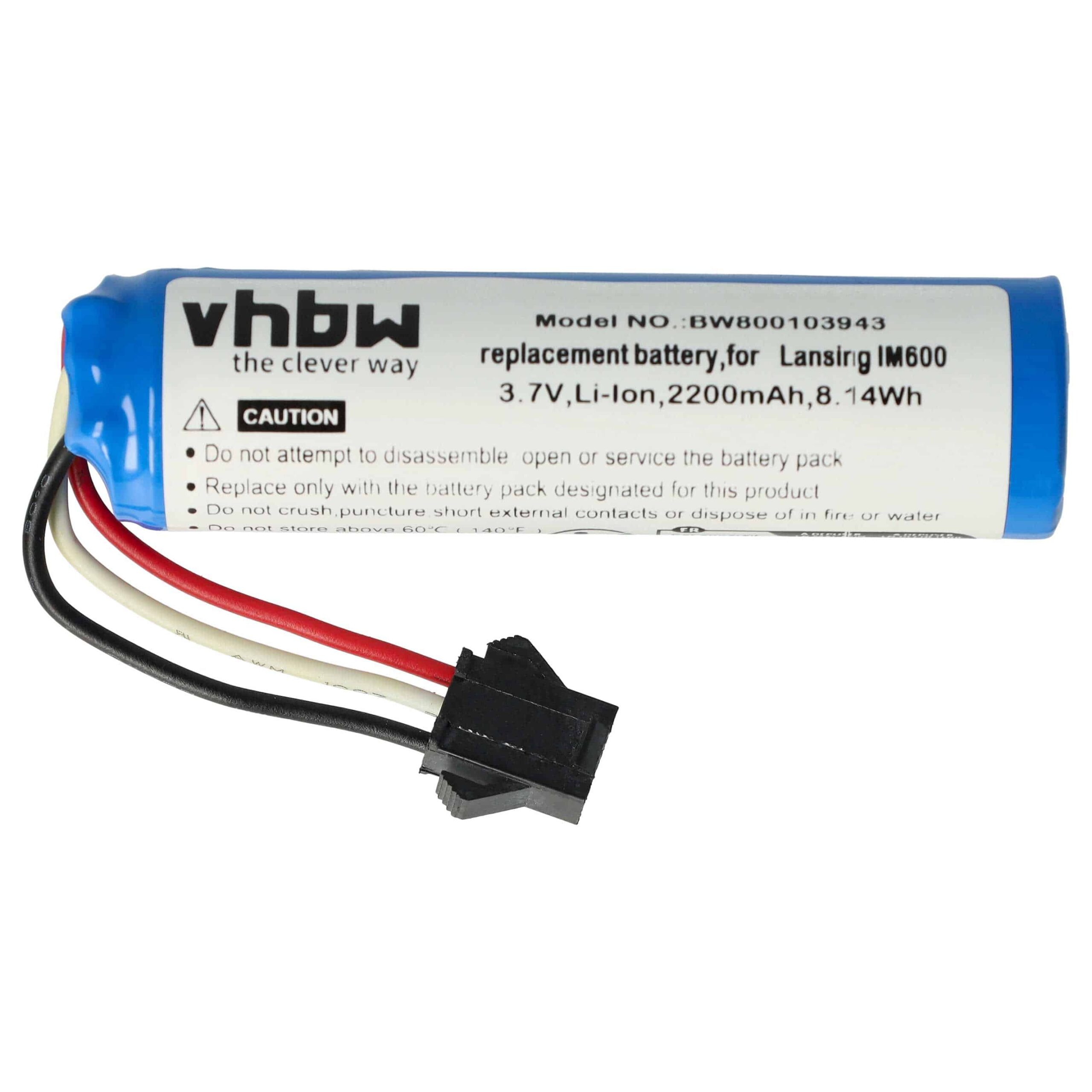 Bateria para Altec Lansing IM600 - Li-Ion 2200 mAh vhbw - Image 3