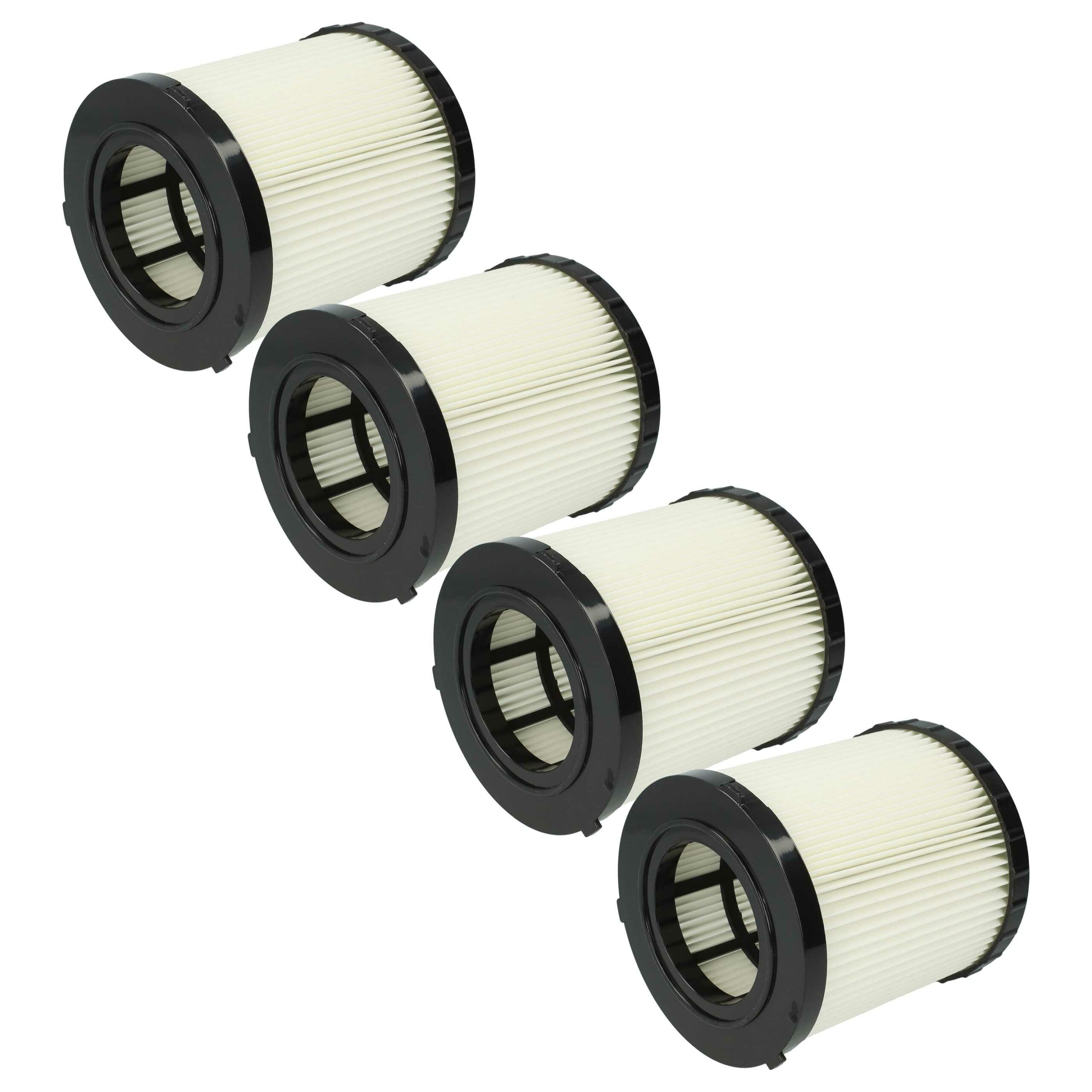 4x Filtros Redondos de Substituição vhbw para Aspiradores Dewalt DCV5801H, DCV5801H-XJ