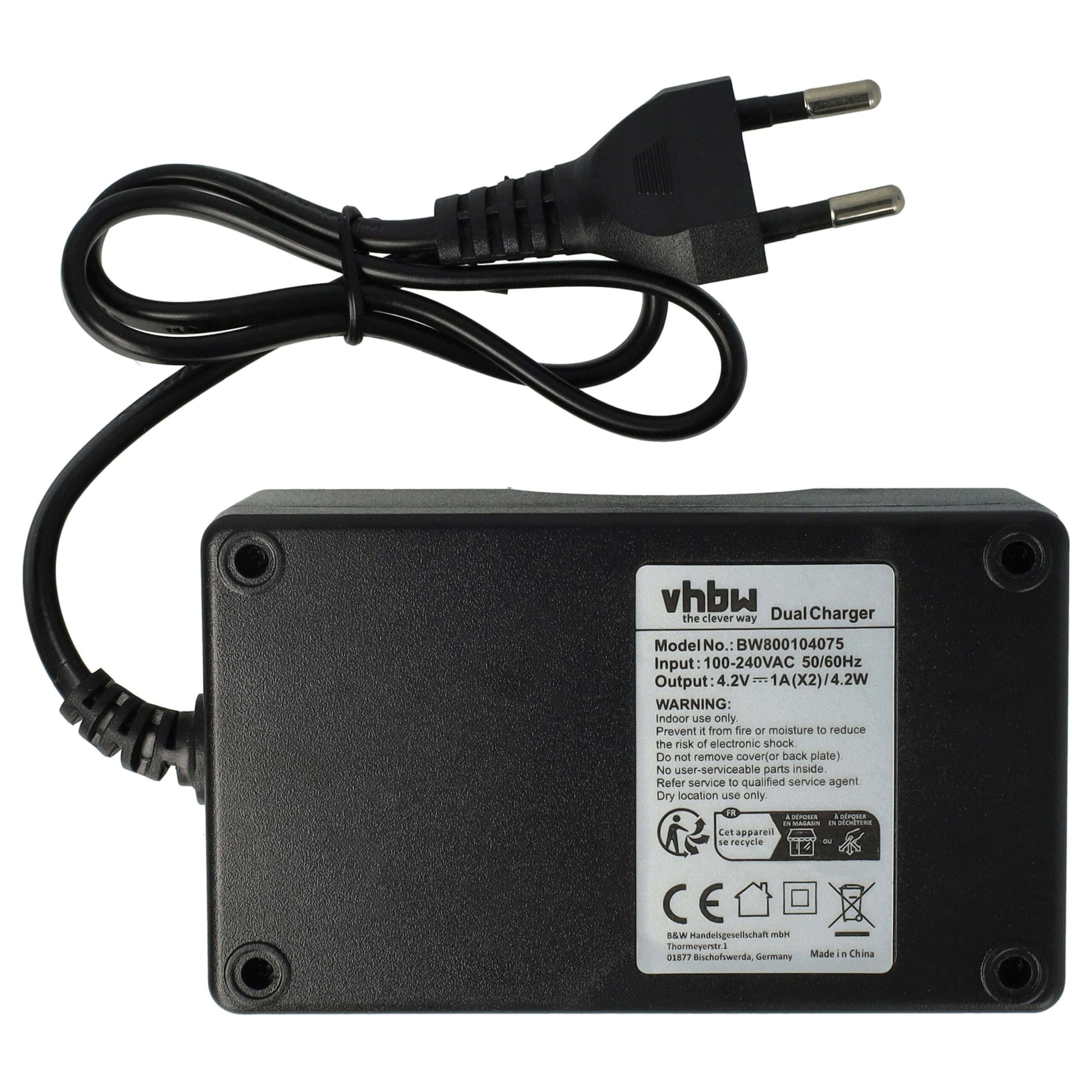 Carregador vhbw para 2 baterias Li-Ion 17670 e 18650 (3.7V) - Image 2
