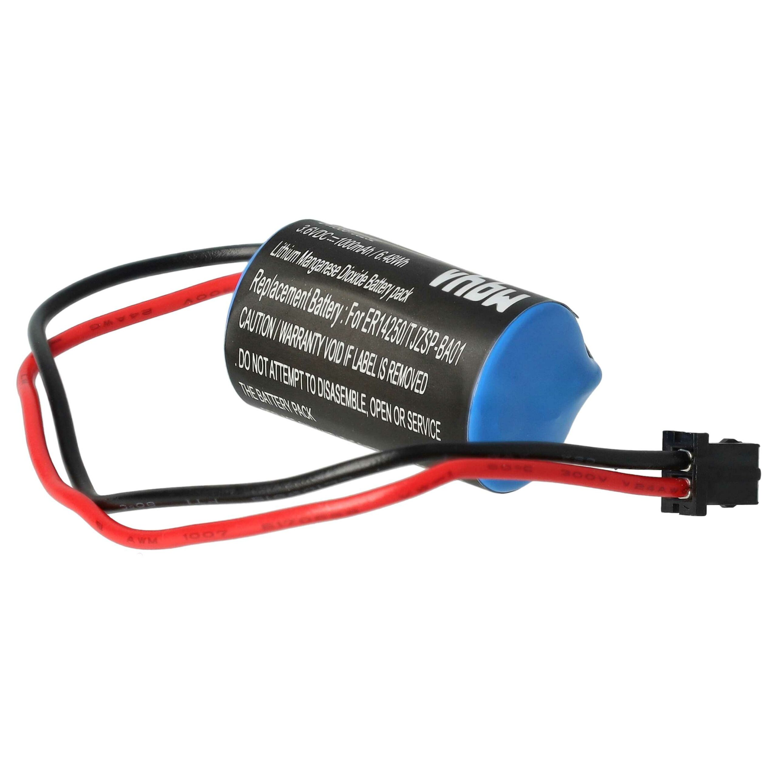 Bateria para Servo Driver Omron R88A-BAT02W, JZSP-BA01, JZSP-BA0-1 - 1000 mAh 3.6 V Li-MnO2