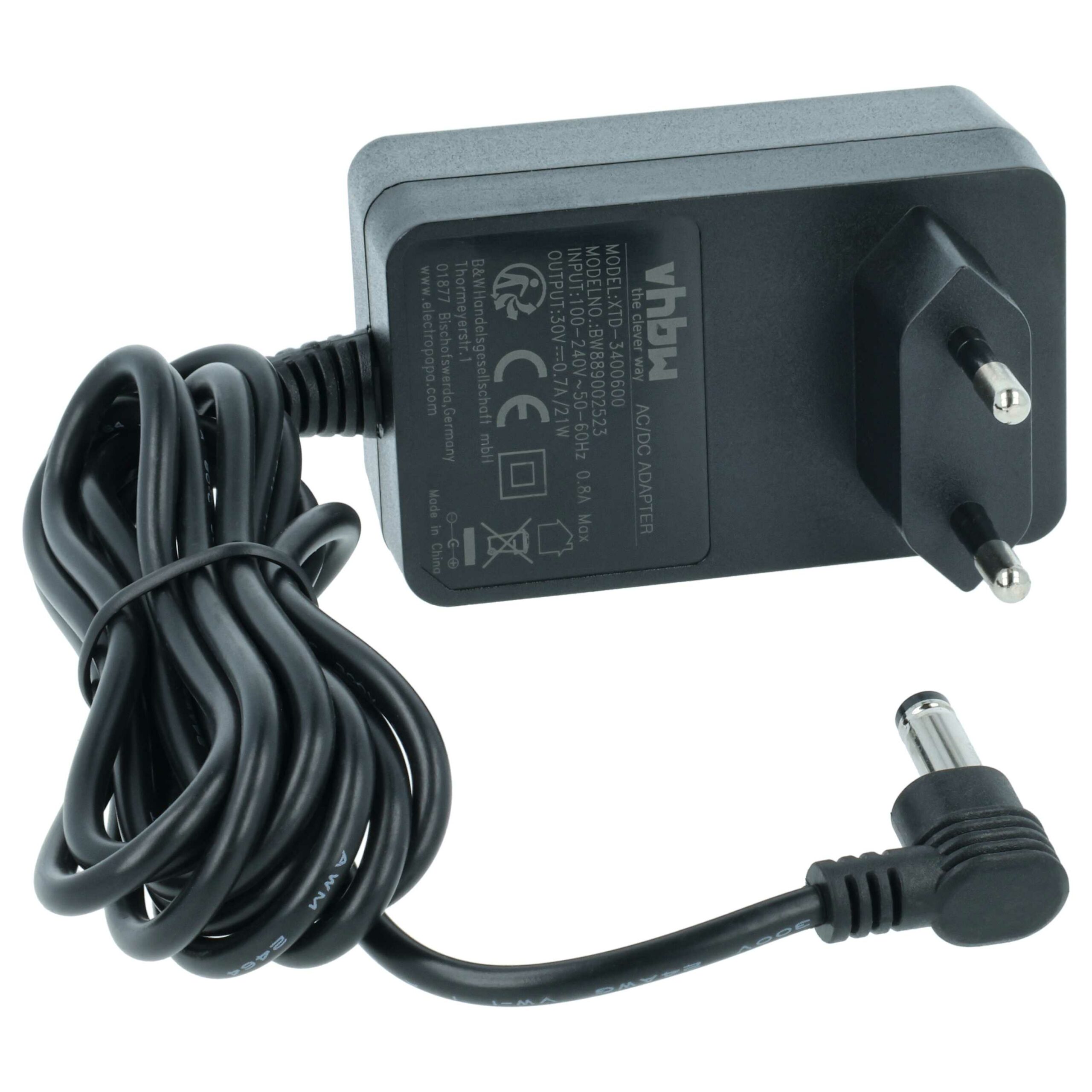 Carregador compatível Miele LG01/01, 11681701, 11015473, 11015470 para Aspirador sem Fios vhbw - Image 4