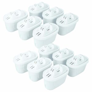 Pack 12x Filtro de Água vhbw Compatível com Brita SIL010-12 e Jarras Philips