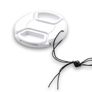Tampa de Objetiva 58 mm para Câmaras - com Pega Interna, Plástico, Branca