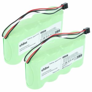 Bateria vhbw 2x NiMH 3000 mAh 4.8V compatível com BP-130 e BP130 para multímetros Fluke