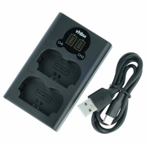 Carregador Duplo Micro-USB + USB-C para Fujifilm GFX 50S II com Cabo Incluído