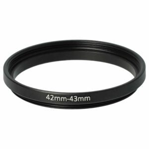 Anel Adaptador de Aumento 42 mm para 43 mm para Objetivas de Câmara - Adaptador de Filtro