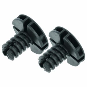 2x Pé Ajustável de Substituição vhbw para AEG 1490004288, Zanussi Máquina de Lavar e Máquina de Secar - 3,5 cm, Preto