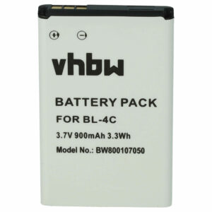 Bateria para Telemóvel vhbw compatível com BBK BL-4C - 900 mAh 3.7 V Li-Ion