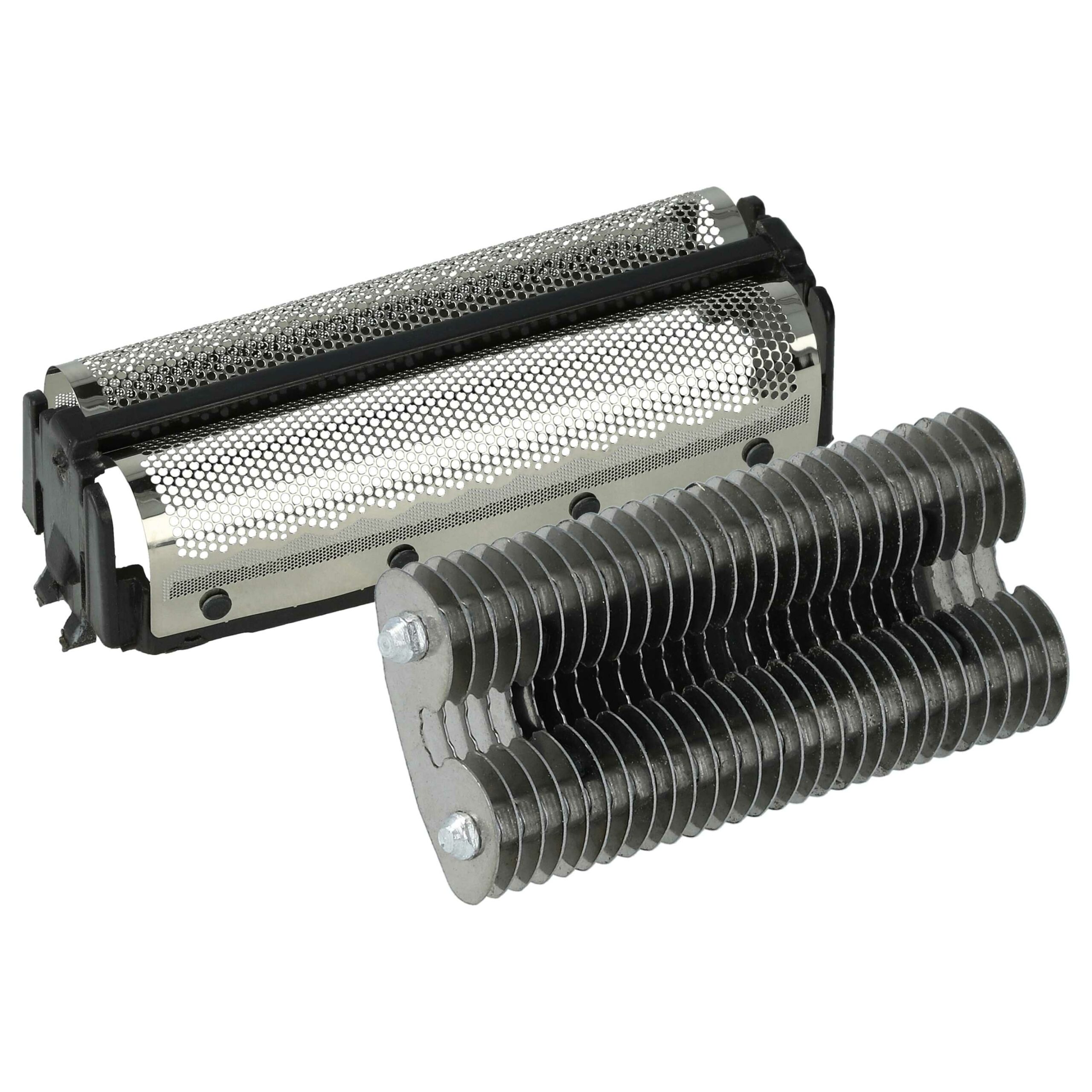 Bloco cortante e foil duplo de corte para Remington SP-61 - vhbw (preto/prateado)