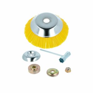 Escova de Nylon para Limpeza de Pátios vhbw - Compatível com Dolmar, Honda, Kawasaki, Makita e outros