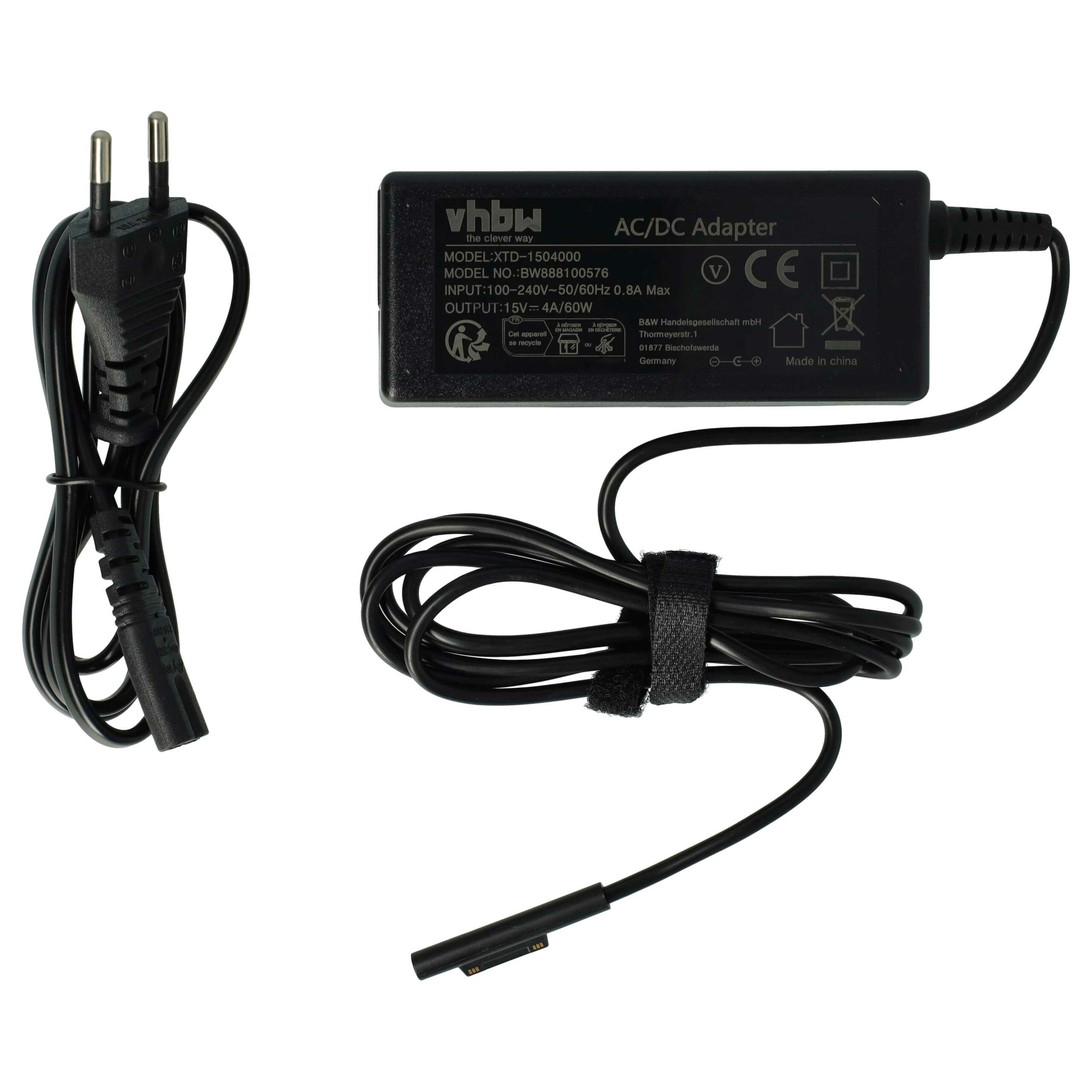 Adaptador de Alimentação de Rede vhbw para Microsoft Notebook - Substitui A1706 - 300 cm