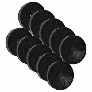 10x Filtro de Carvão Ativado para Zanussi - Compatível com 50290909006, 50246307008 - 17,3 cm