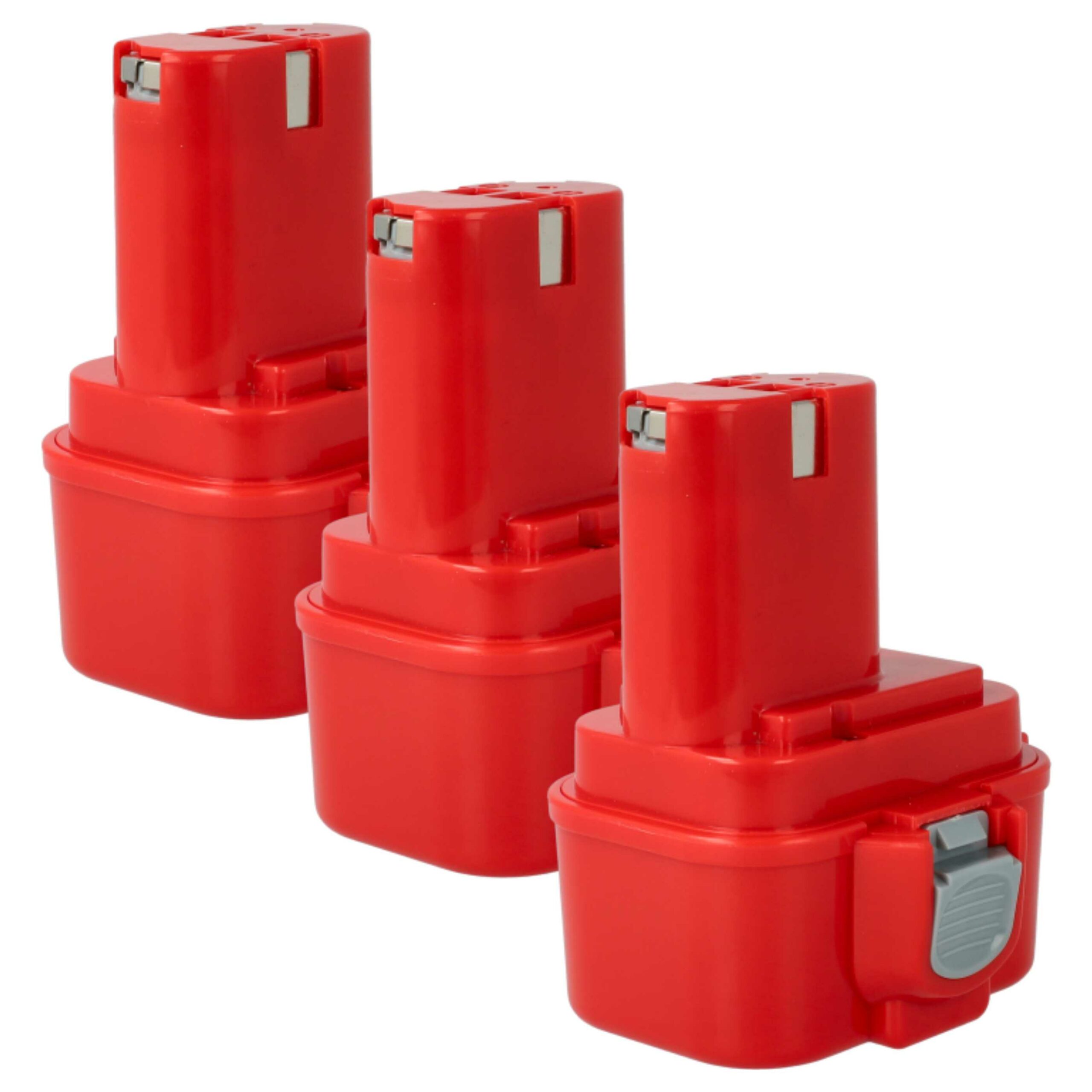 Pack 3x Bateria vhbw para Makita 192321-5, 192404-1, 192019-4, 192534-8 - 1500 mAh, 9.6 V, NiMH