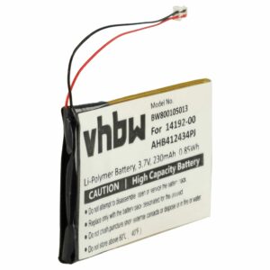 Bateria Jabra AHB412434PJ, 14192-00 - vhbw 230 mAh 3.7 V Li-polymer