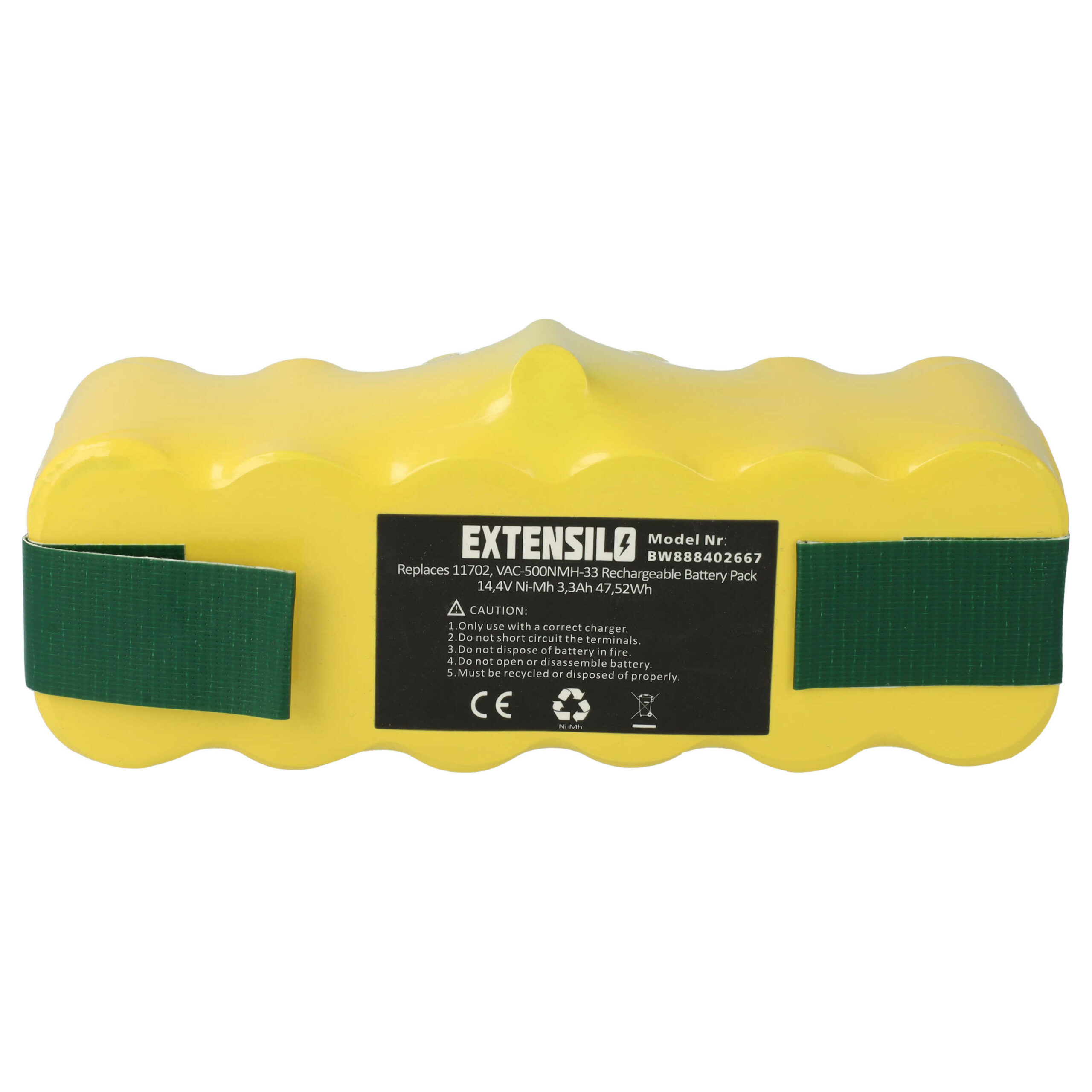 Bateria EXTENSILO para iRobot Roomba e robôs de limpeza - 3300mAh, 14.4V, NiMH