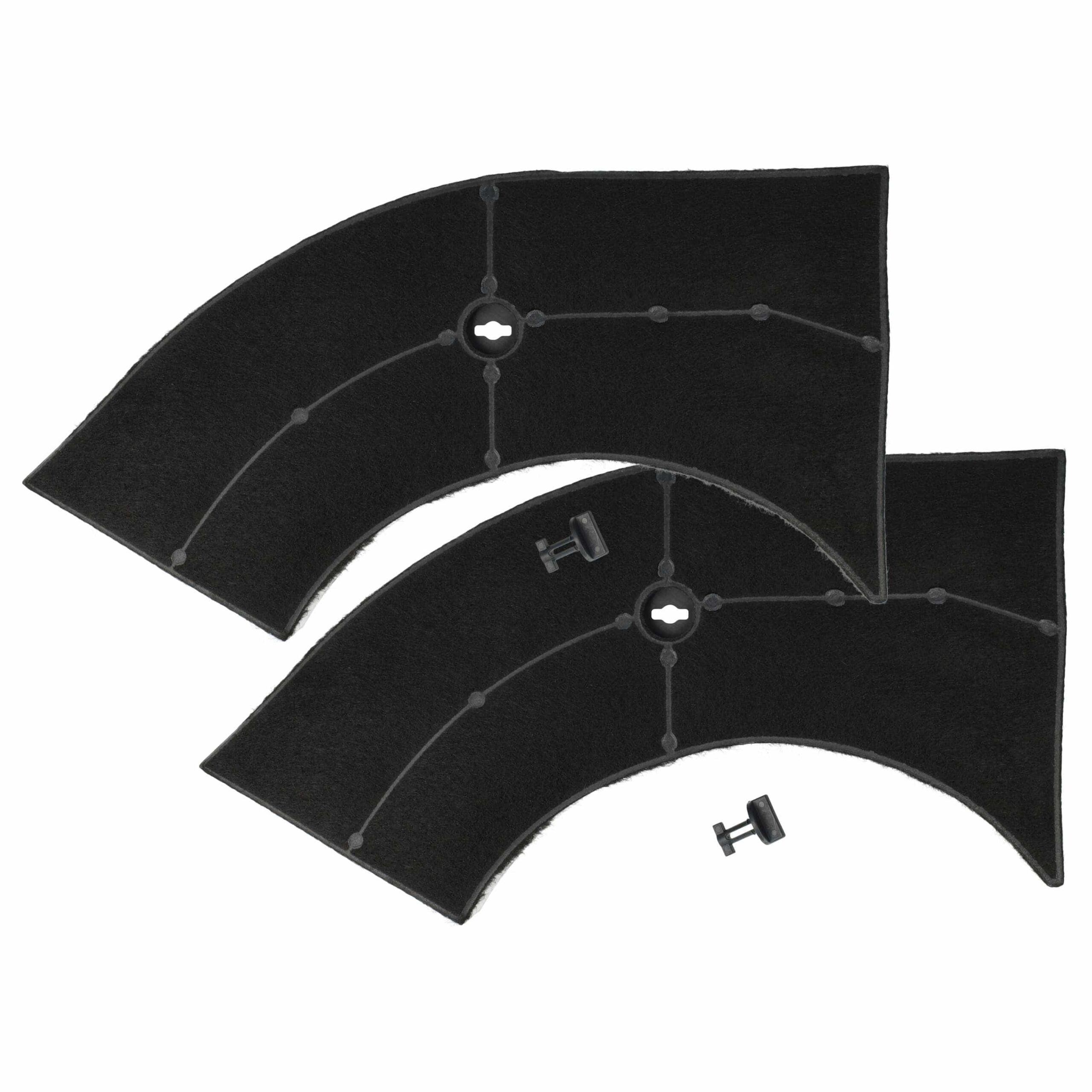 2x Filtro de Carvão Ativado de Substituição para AEG 5027456700/2 e Bauknecht - 28 x 13,3/9,5 x 2,6 cm