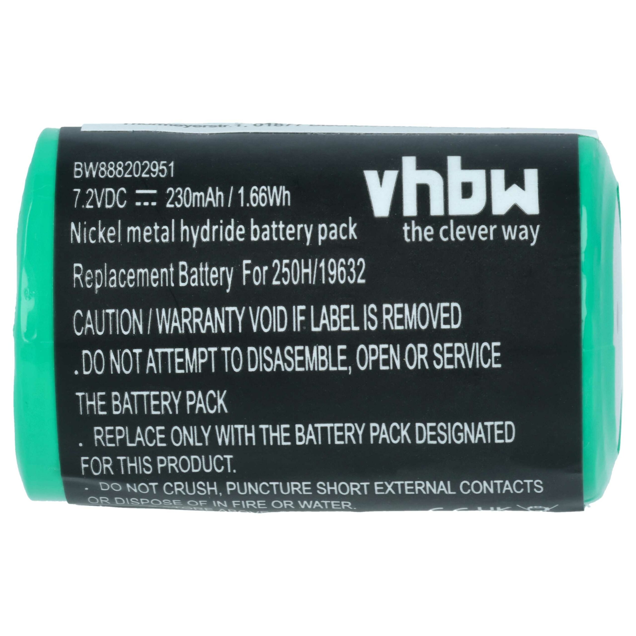 Bateria vhbw 2x para Servox 19632 - 230 mAh 7.2 V NiMH - Image 3