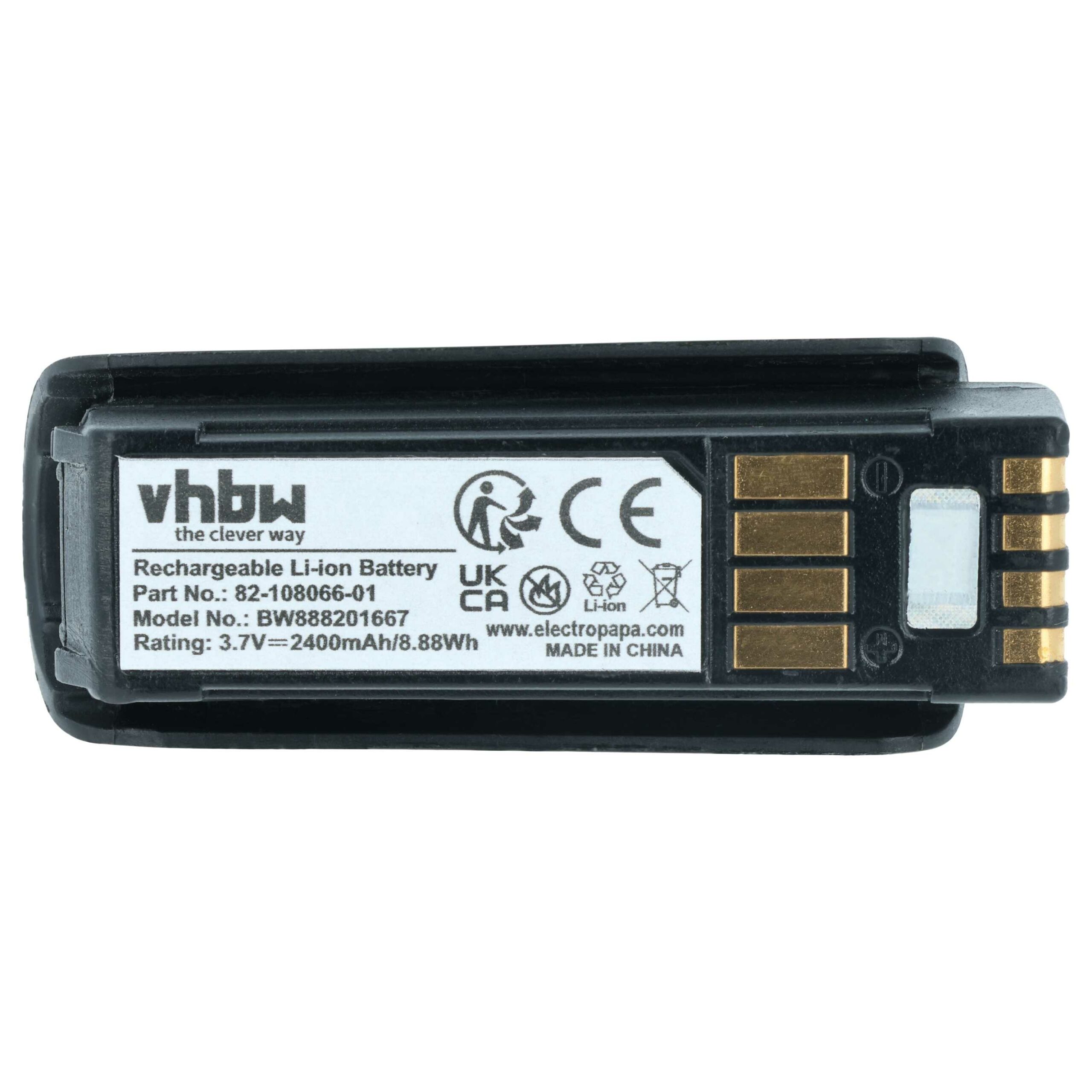 2x Bateria vhbw 2400 mAh 3.7V para Symbol / Motorola / Zebra Scanner POS (82-108066-1, KT-BTYMT-01R) - Image 3