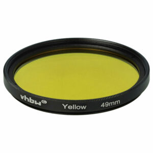Filtro Colorido Amarelo para Objetivas de Câmara com Rosca de 49 mm - vhbw