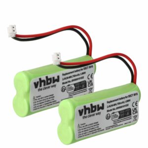 Pack 2x Baterias vhbw para Telefone Audioline 08C/CP18NM - 750 mAh 2.4V NiMH