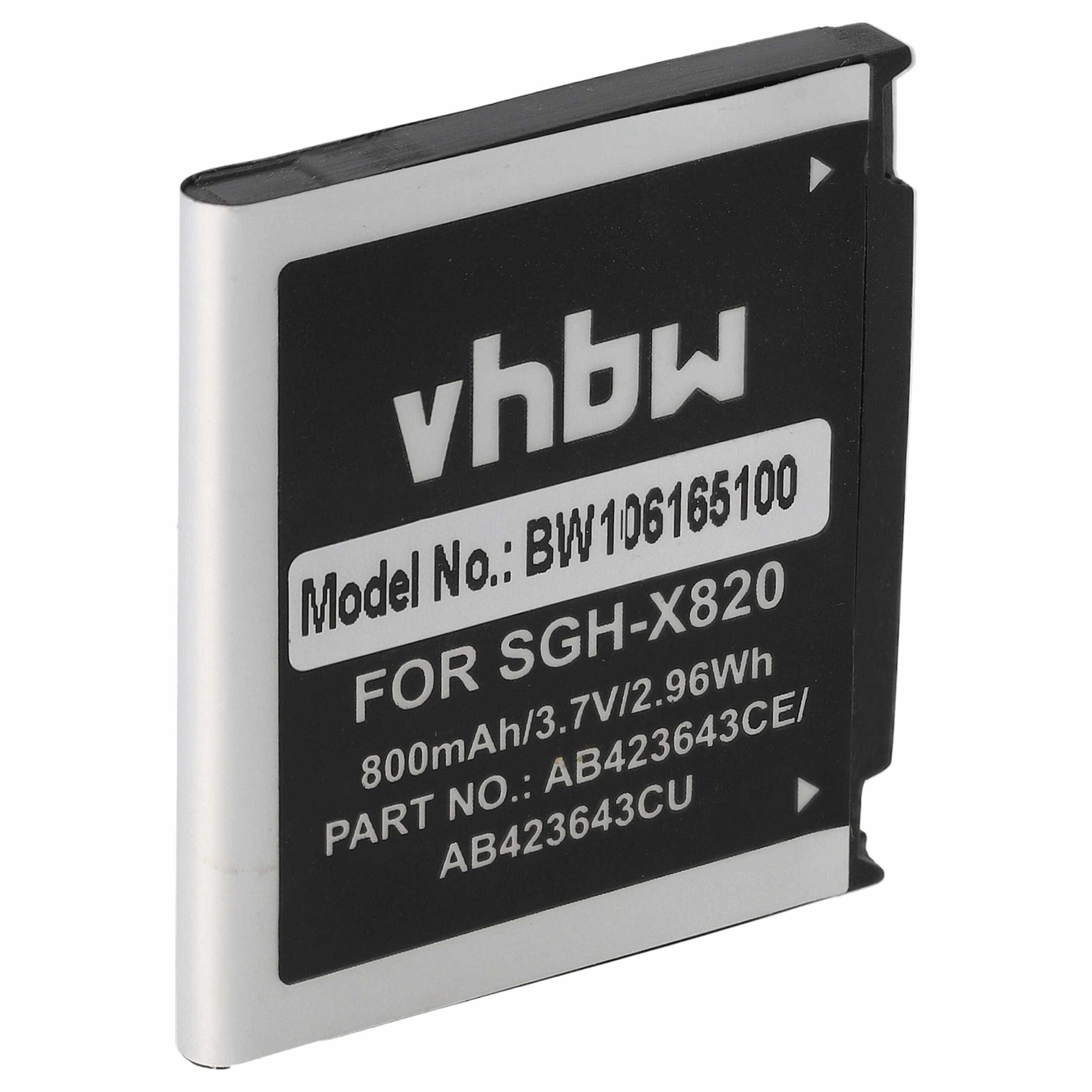 Bateria vhbw para Samsung AB423643CC, AB394235CE, AB394235CECSTD - 800 mAh 3.7 V Li-Ion