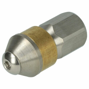 Bico de Limpeza de Tubagens Rotativo vhbw para Kränzle KNR055 - Aço Inoxidável