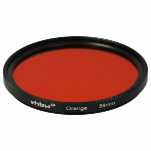 Filtro Colorido Laranja para Objectivas de Câmara com Rosca de 58 mm - vhbw