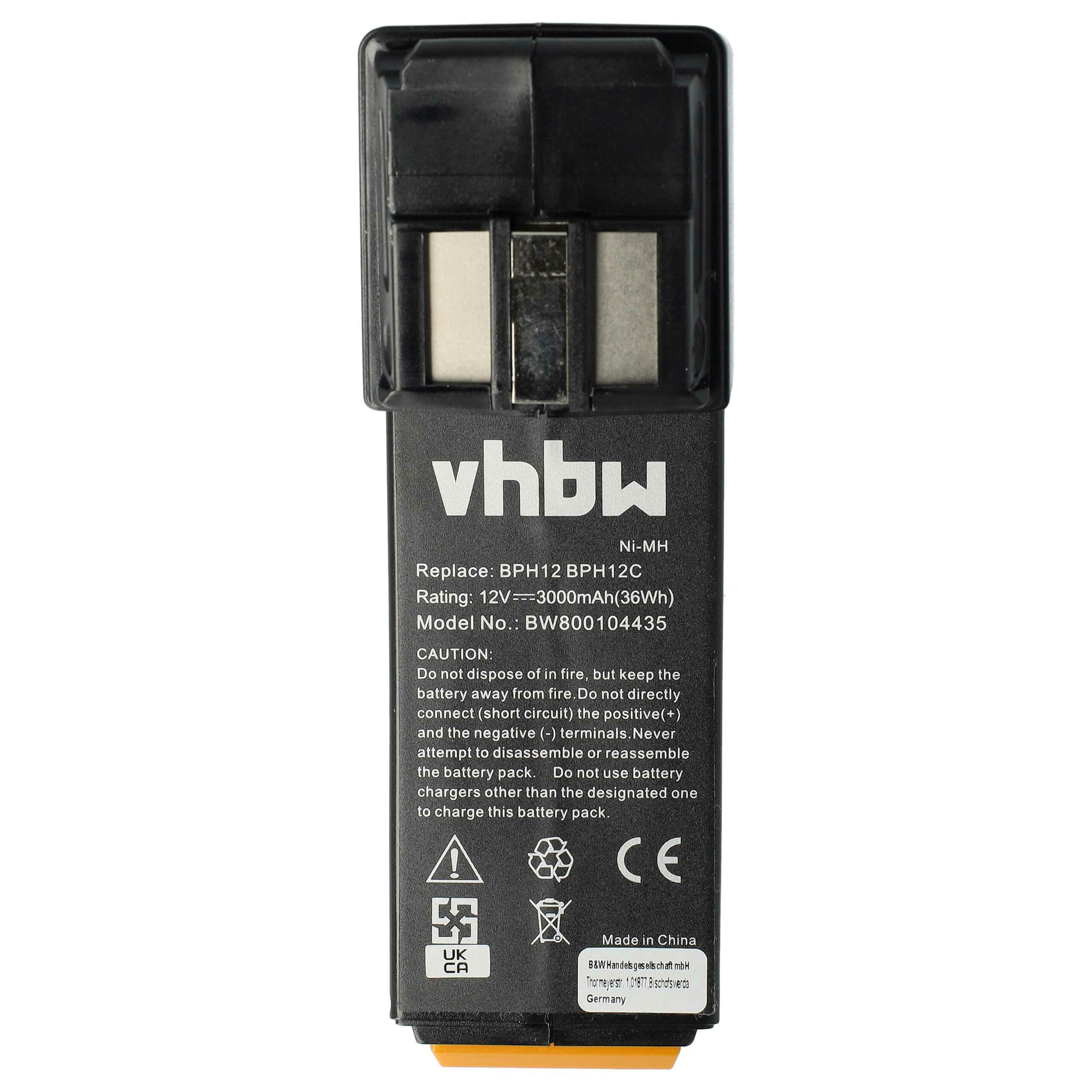 Bateria vhbw compatível com Festo Festool 488438, 486831, 487512, 487701 - 12 V, 3000 mAh, NiMH - Image 3