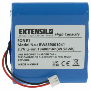 Bateria de Substituição para Rádio Digital DAB Pure E1 - 13400 mAh 3.7V Li-Ion EXTENSILO