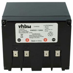 Bateria vhbw compatível com Zucchetti 110Z03700A - 7500 mAh 25.2 V Li-Ion para cortadores de relva