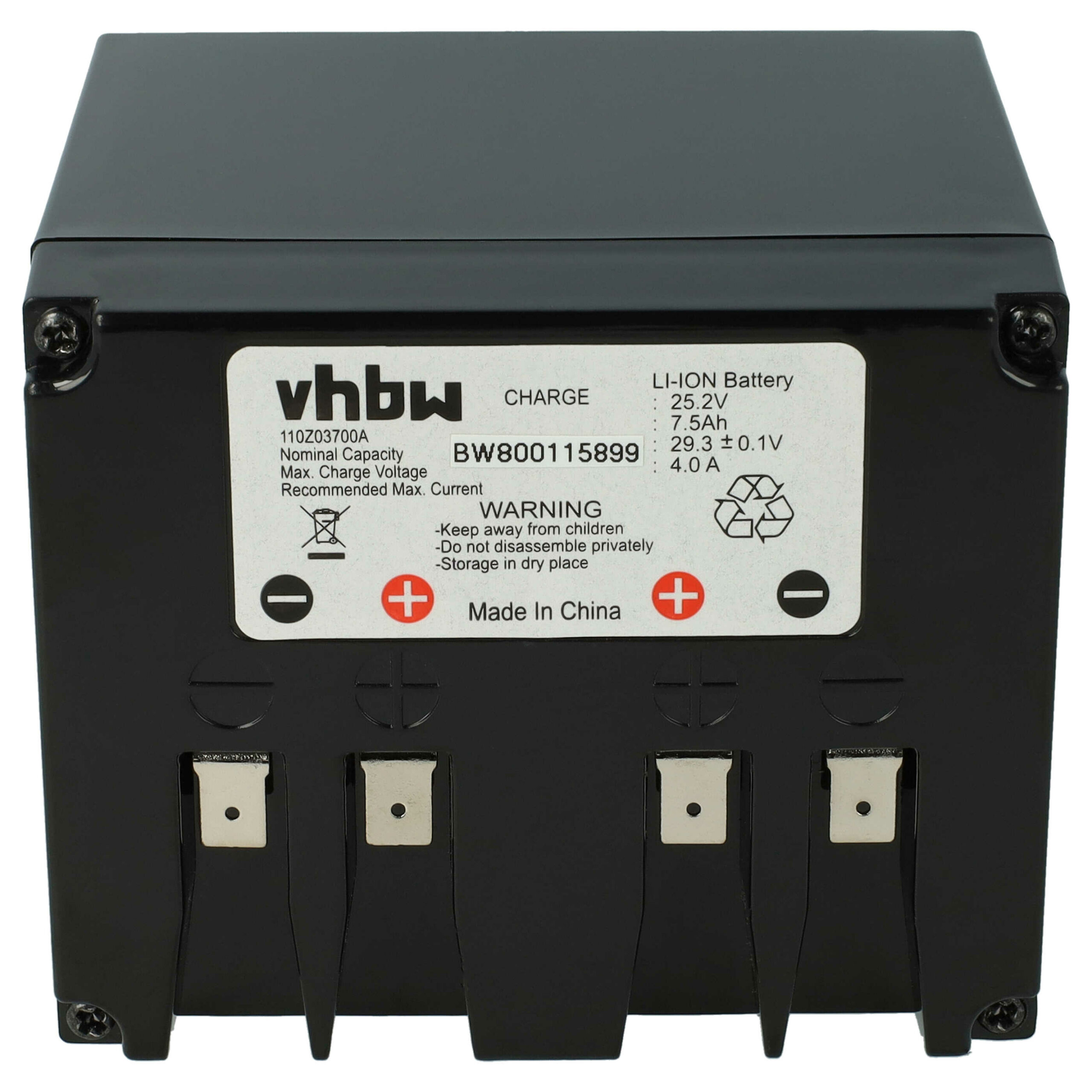 Bateria vhbw compatível com Zucchetti 110Z03700A - 7500 mAh 25.2 V Li-Ion para cortadores de relva