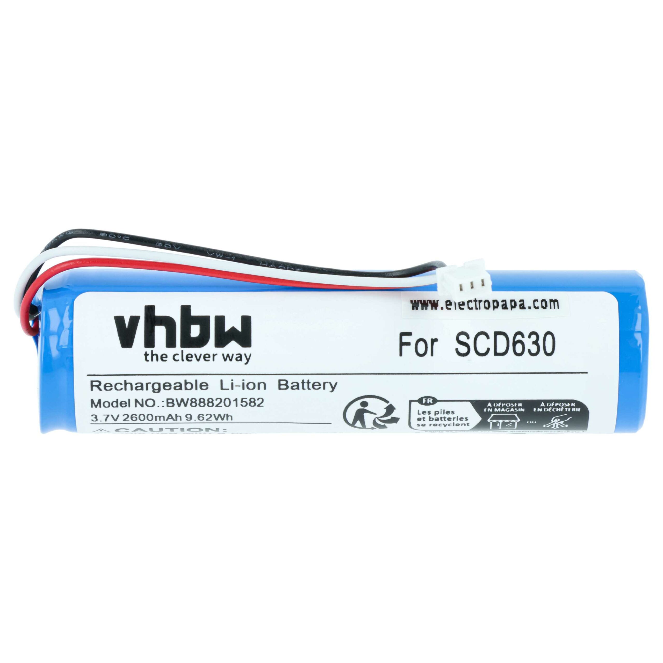 Bateria vhbw para Monitor de Bebé Philips NTA3459-4, NTA3460-4 - 2600 mAh 3.7 V Li-polímero - Image 3