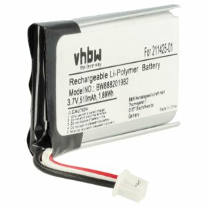 Bateria de Substituição para Auscultadores Wireless Plantronics - 510 mAh 3.7V Li-polymer vhbw