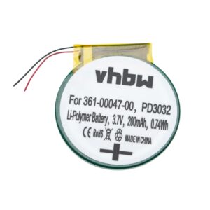 Bateria vhbw para Smartwatch Garmin (361-00047-00, PD3032) - 200 mAh 3.7V Li-polymer