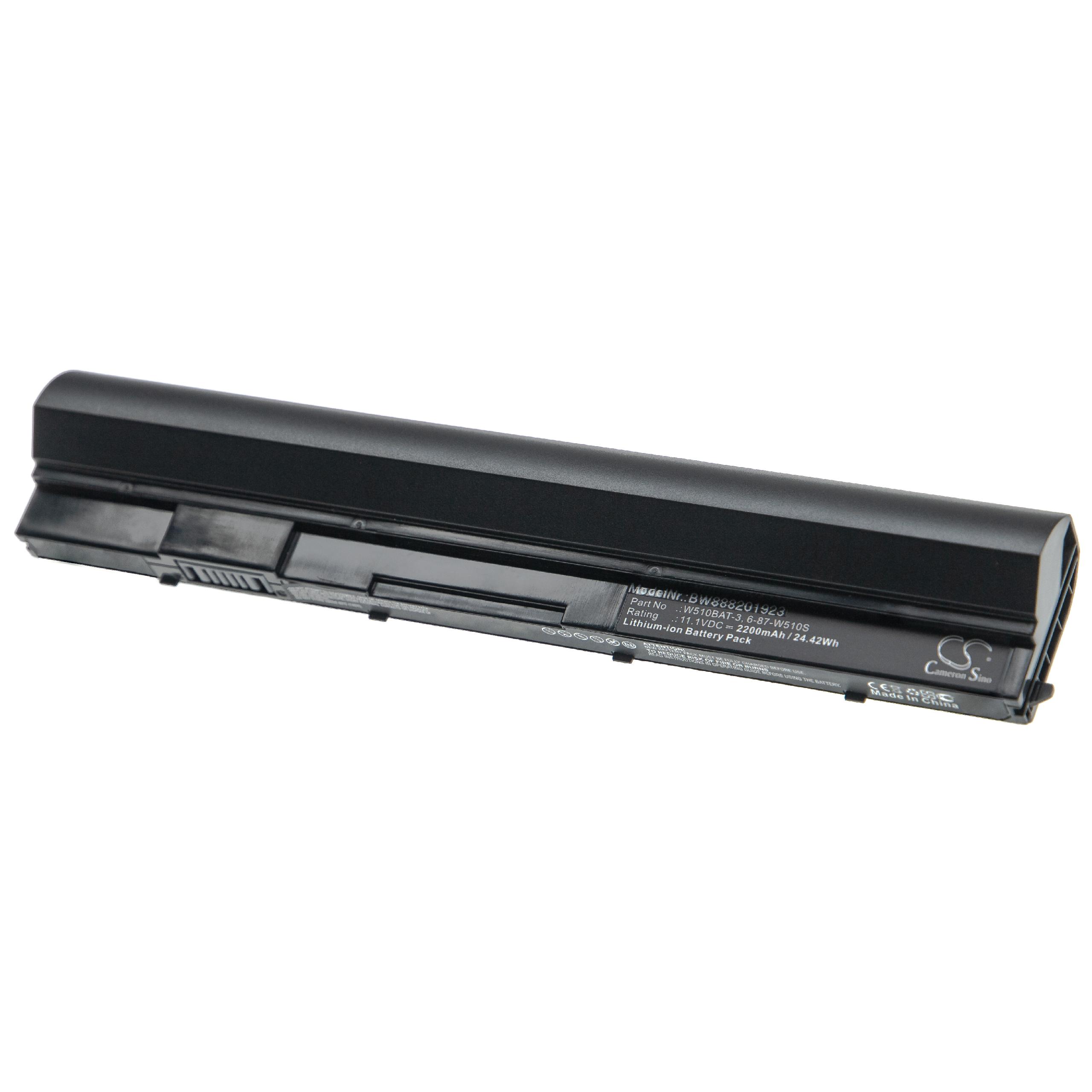 Bateria vhbw para Clevo 6-87-W510S-4291, 6-87-W510S, 6-87-W510S-4292 - 2200 mAh 11.1 V Li-Ion