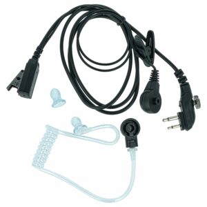 Auricular de Segurança para Rádios Hytera/Hyt PD500 - com Microfone PTT, Clip e Cabo