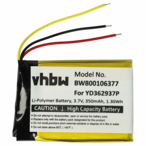 Bateria de Substituição para Comando Remoto GoPro vhbw - 350 mAh 3.7 V Li-polymer