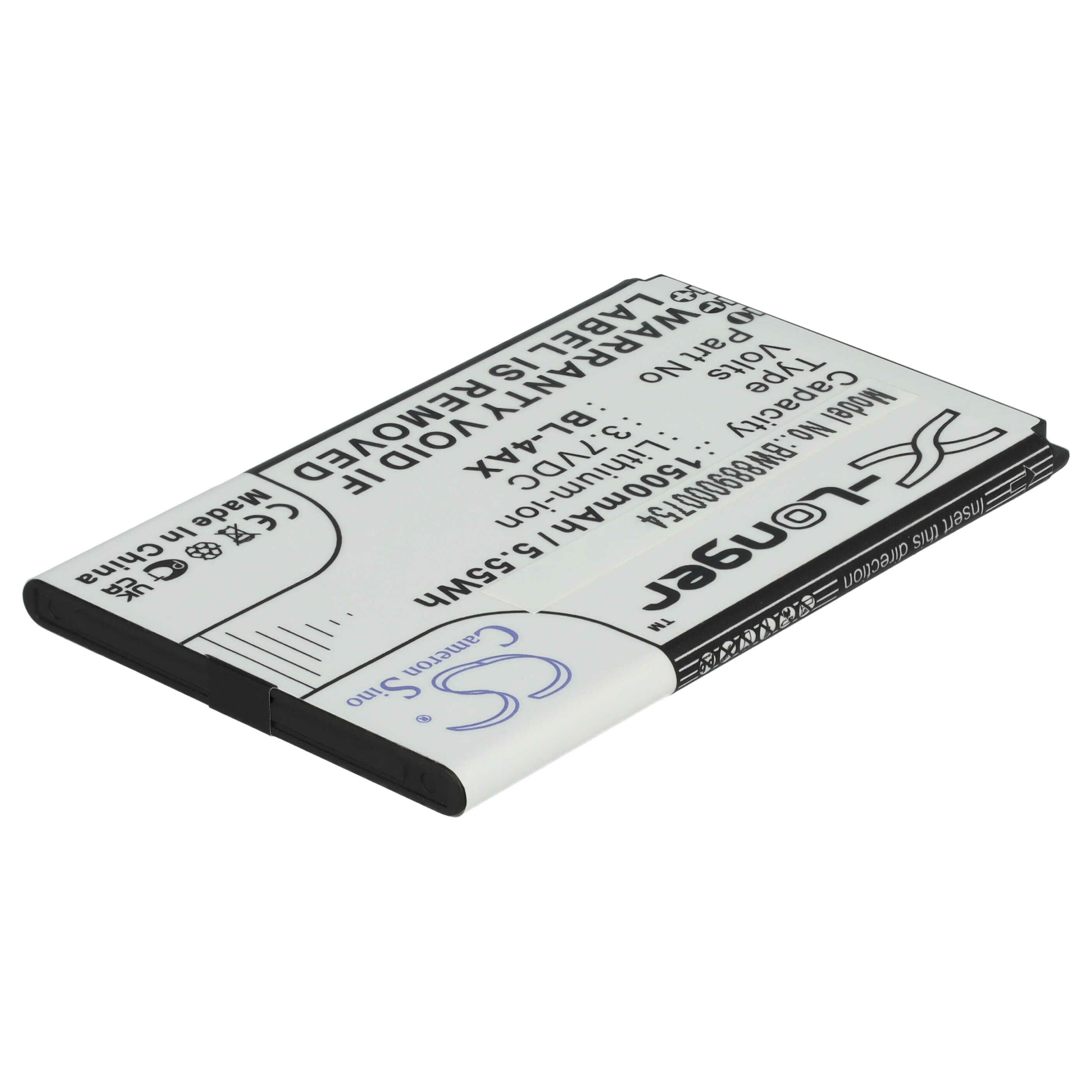 Bateria vhbw para Nokia BL-4AX, BL-4XL - 1500 mAh 3.7 V Li-Ion - Image 4