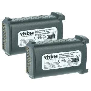 Bateria de substituição vhbw 2x para Symbol 21-65587-02, 21-65587-01, 21-61261-01 - 2600mAh, 7.4V