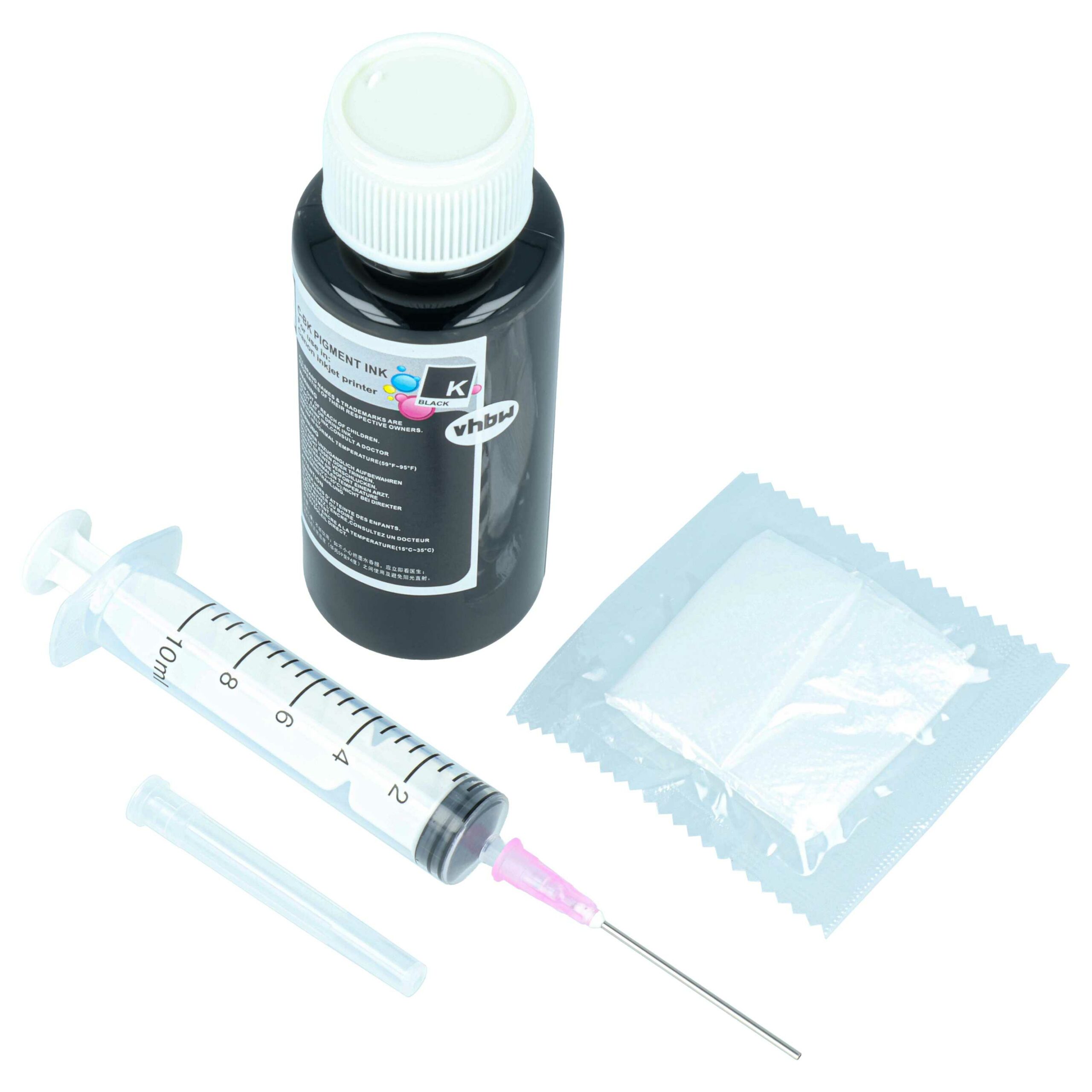 Tinta de Recarga Preta Pigmentada para Impressoras Canon - 100 ml vhbw