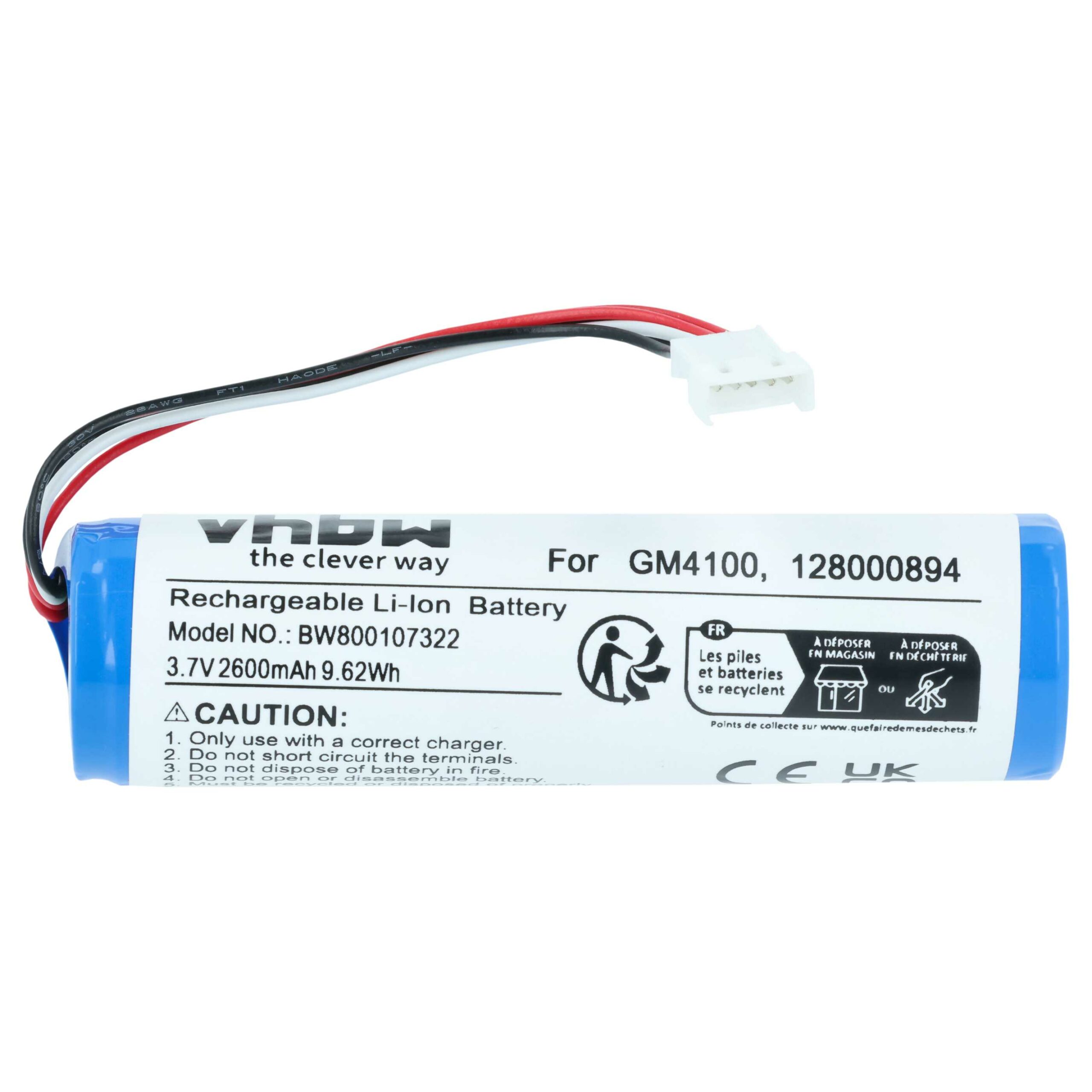 Bateria de substituição vhbw 128000894, RBP-GM40 para Datalogic Barcode Scanner POS - 2600 mAh 3.7 V - Image 3