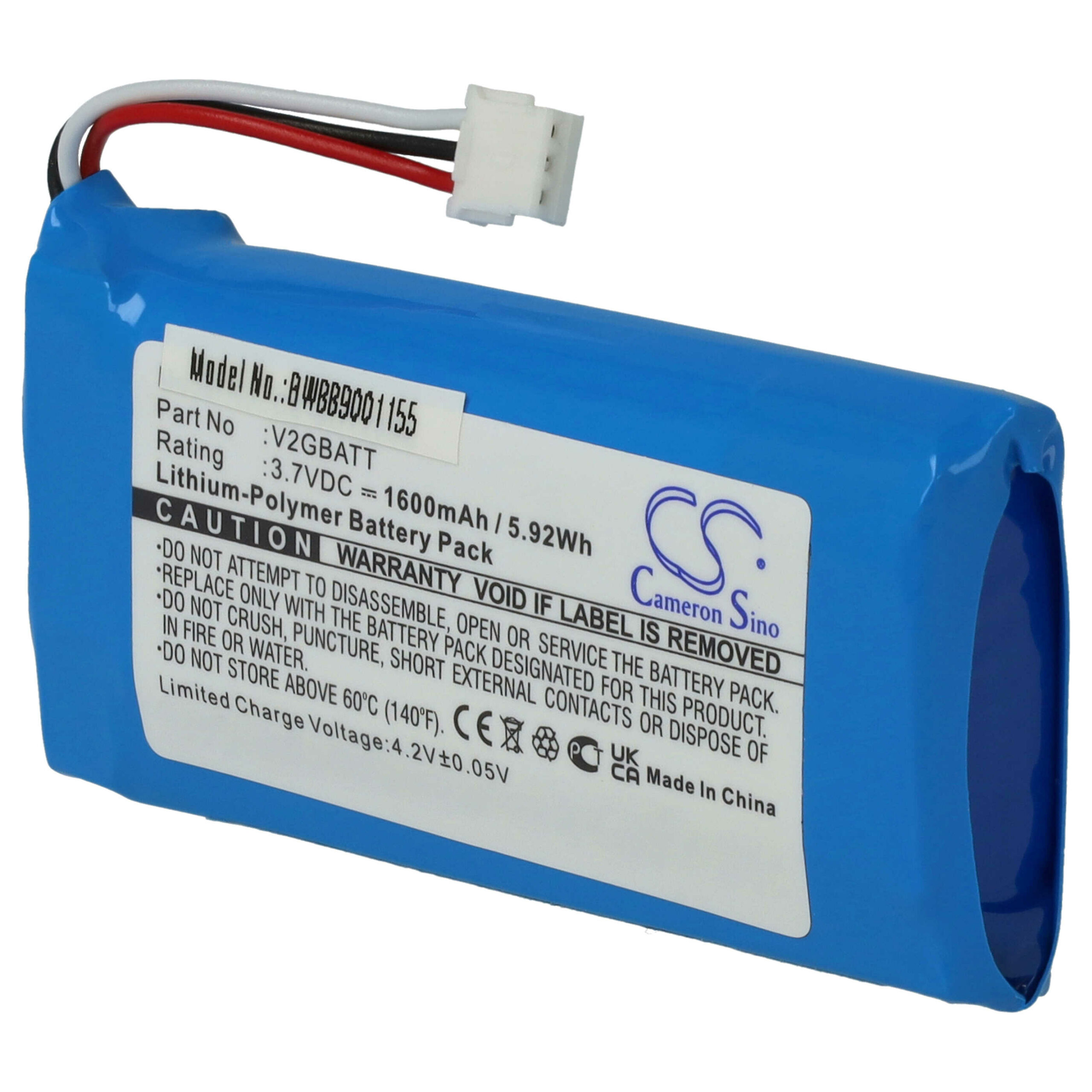 Bateria vhbw para Treinador SportDog V2GBATT - 1600 mAh 3.7 V Li-polymer - Image 3