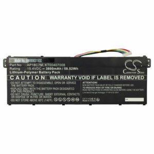 Bateria vhbw para Acer - Substitui KT00407008, AP18C7M - 3800 mAh 15.4 V Li-polymer